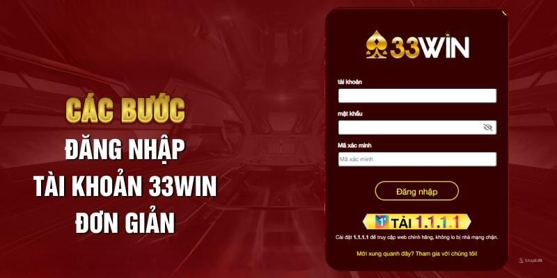 Đăng nhập 33Win là bước đầu tiên quan trọng để chơi cá cược